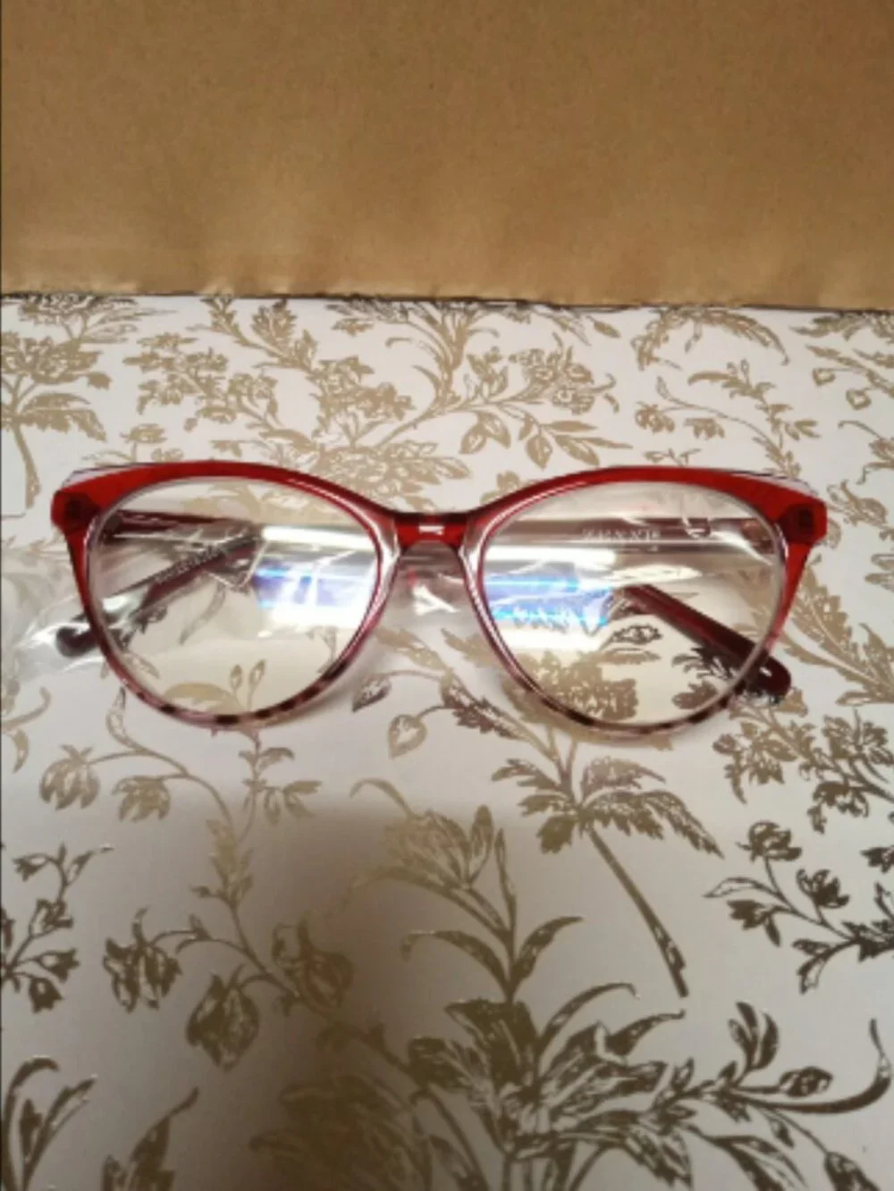 Zenni +2.50 Red Reading Glasses With Hard Case